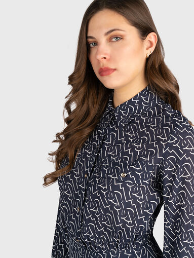 Midi dress with logo print - 3