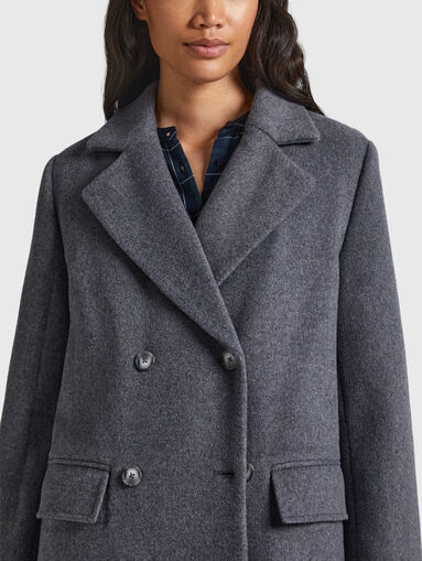 MADISON black wool blend coat  - 4