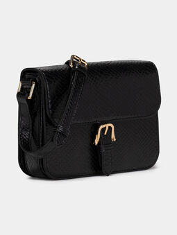 VICTORIA bag in black color with snake texture - 4