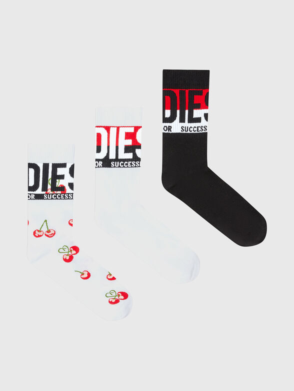 Set of three pairs of printed socks - 1