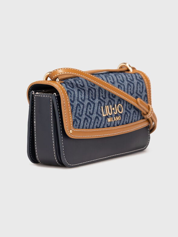 Small jacquard denim crossbody bag - 4