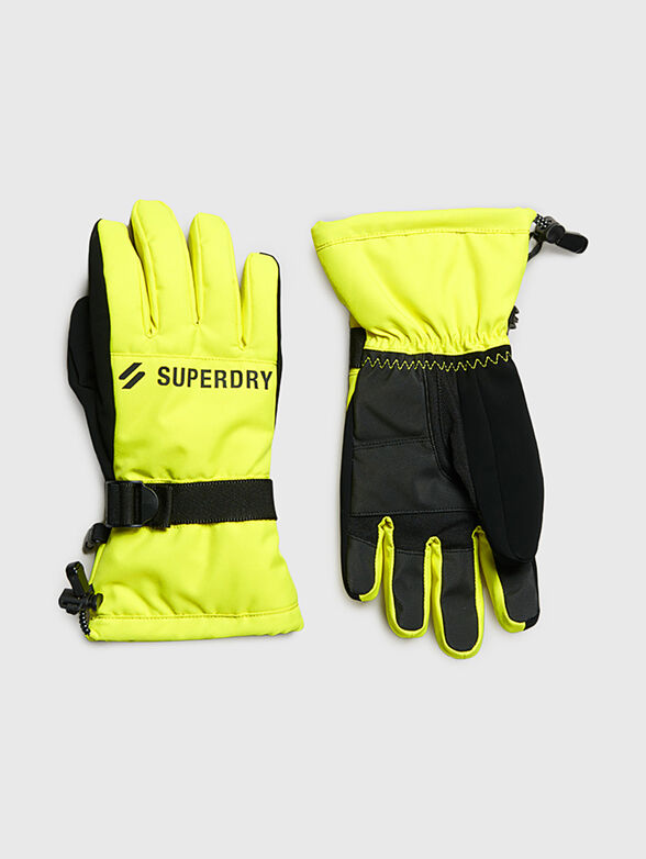 Black gloves with logo - 1