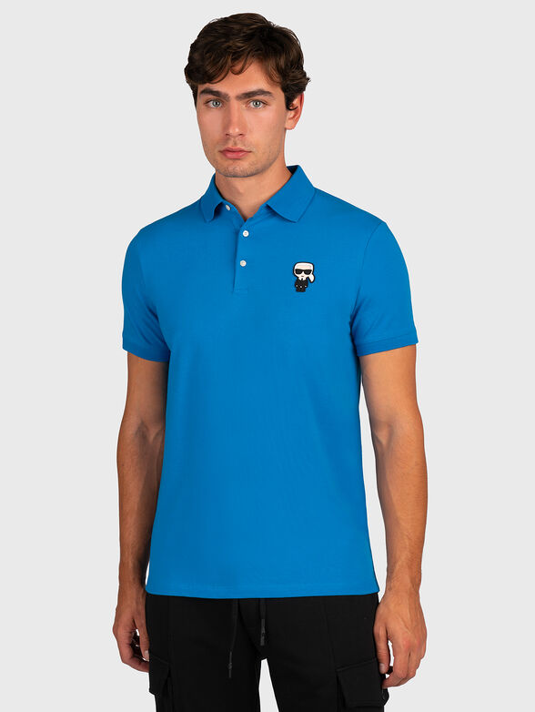 Polo shirt with logo patch - 1
