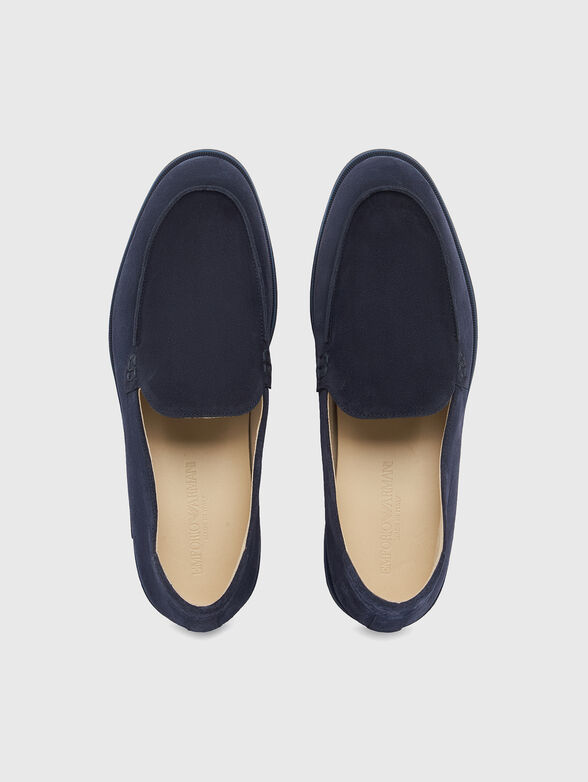 Blue suede moccasins - 5