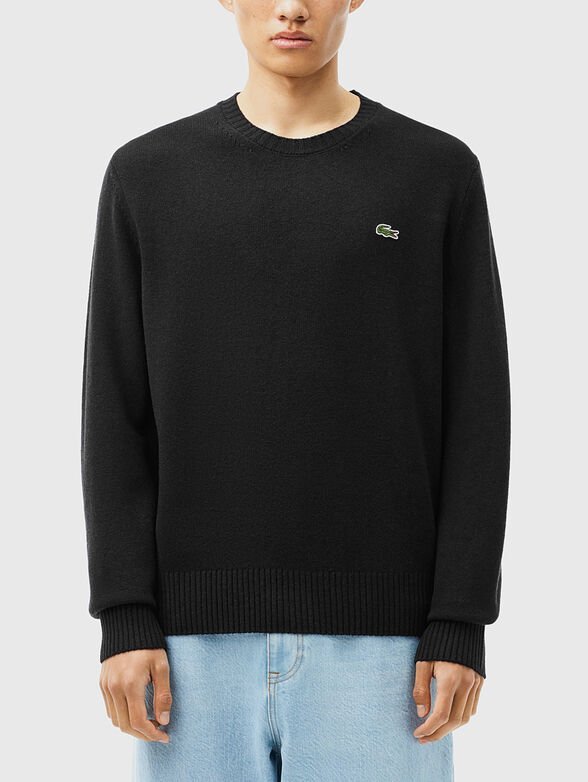 Crew neck green sweater - 1
