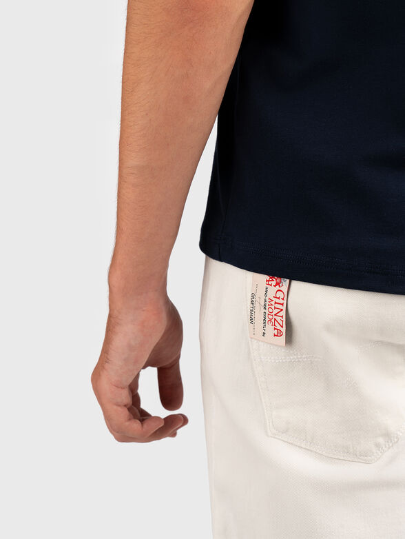 TS180 dark blue T-shirt with print - 4