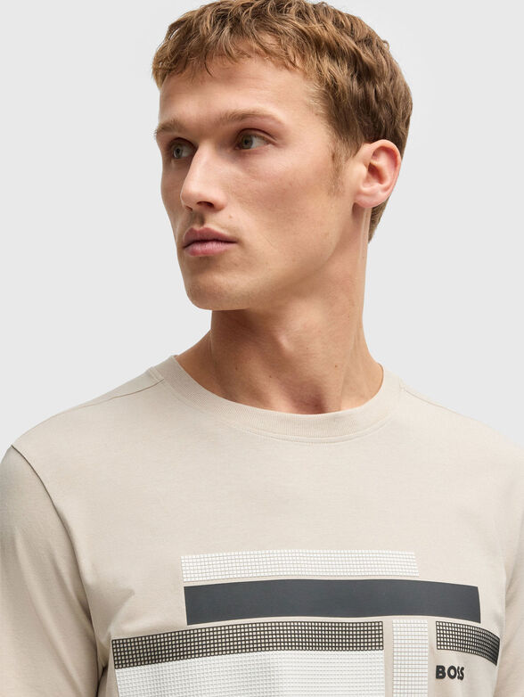 Cotton T-shirt with oval neckline - 4