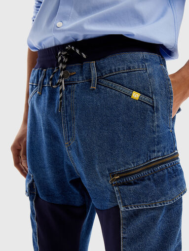 Cotton cargo pants with accent details - 3