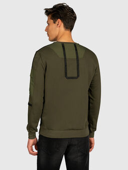 Green sweatshirt with pockets - 5