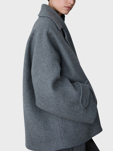 Oversized wool-blend coat - 5