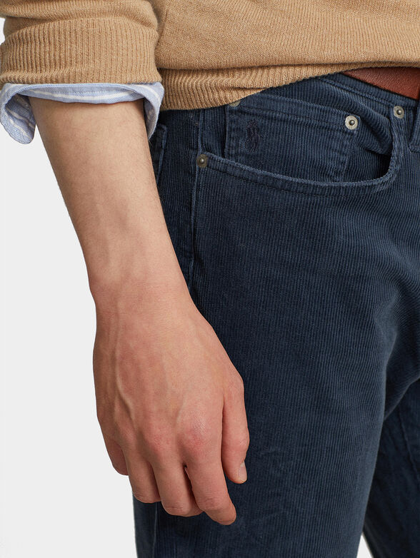 VARICK blue velvet jeans - 3