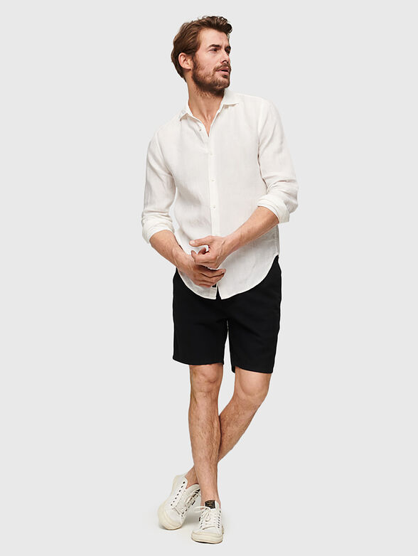 STUDIOS navy blue linen shirt - 2