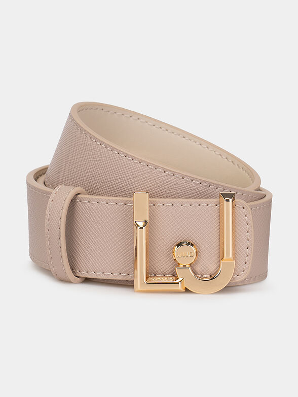 Belt with golden logo buckle - 1