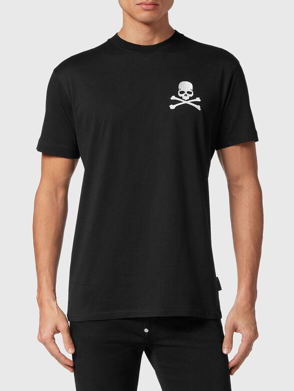 Logo print T-shirt in beige - 1