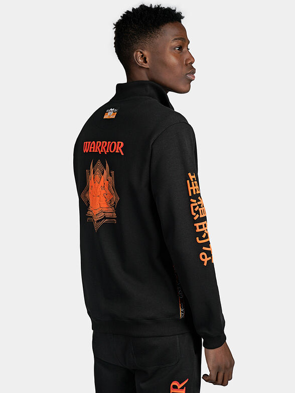 Black sweatshirt with orange accents - 4