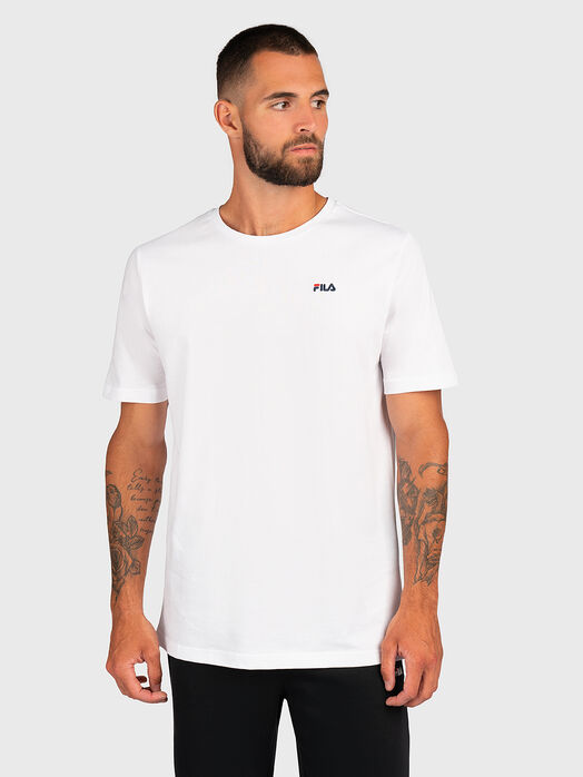 Black cotton t-shirt with logo