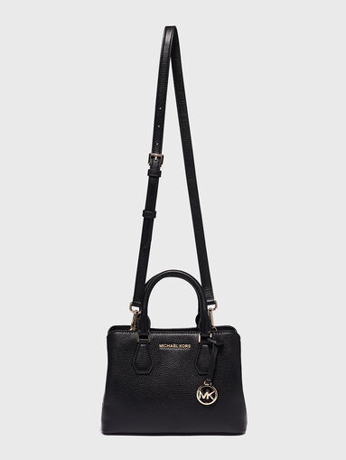 CAMILLE leather handbag with logo detail - 4