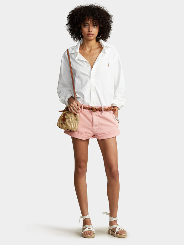 Shorts in pale pink color - 4