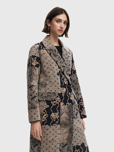 NIZA coat with patch pattern  - 3