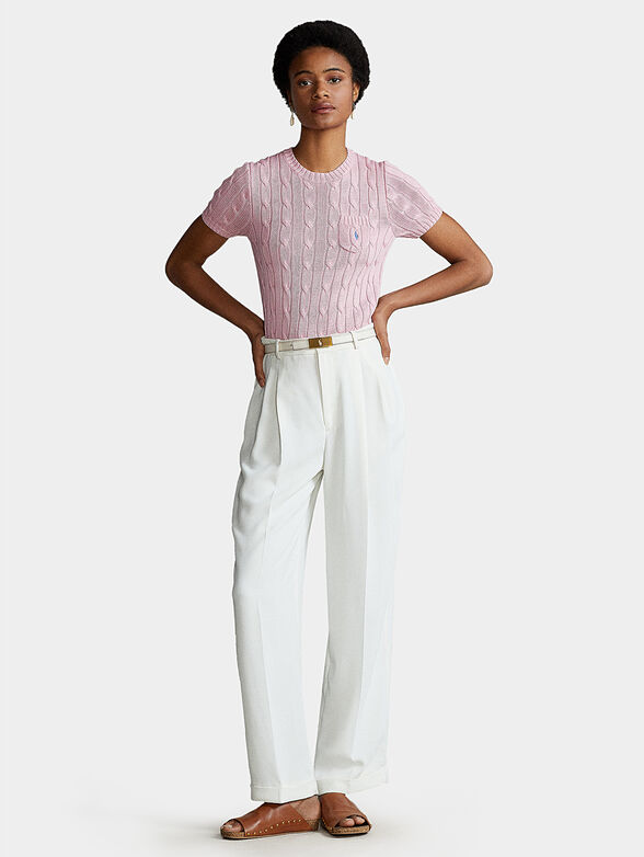 Pink sweater with short sleeve - 2