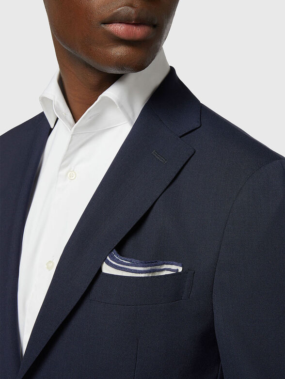 Wool jacket with notched lapel  - 4