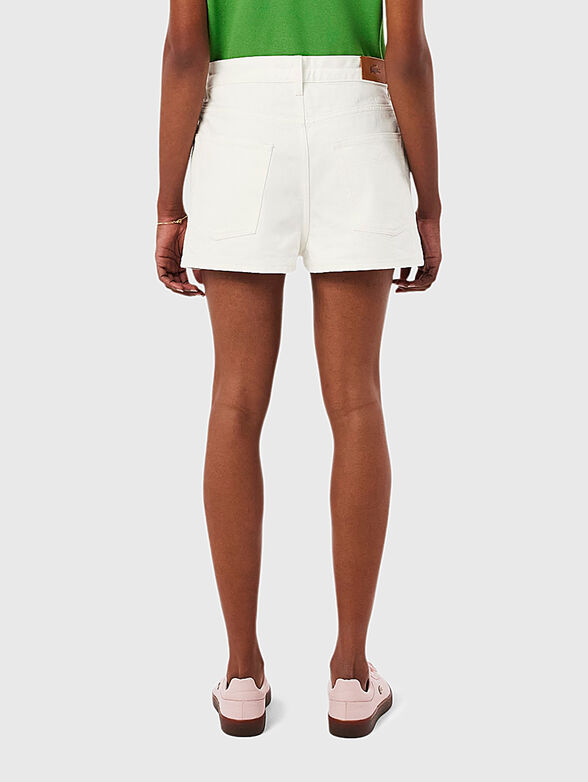 White denim shorts - 2