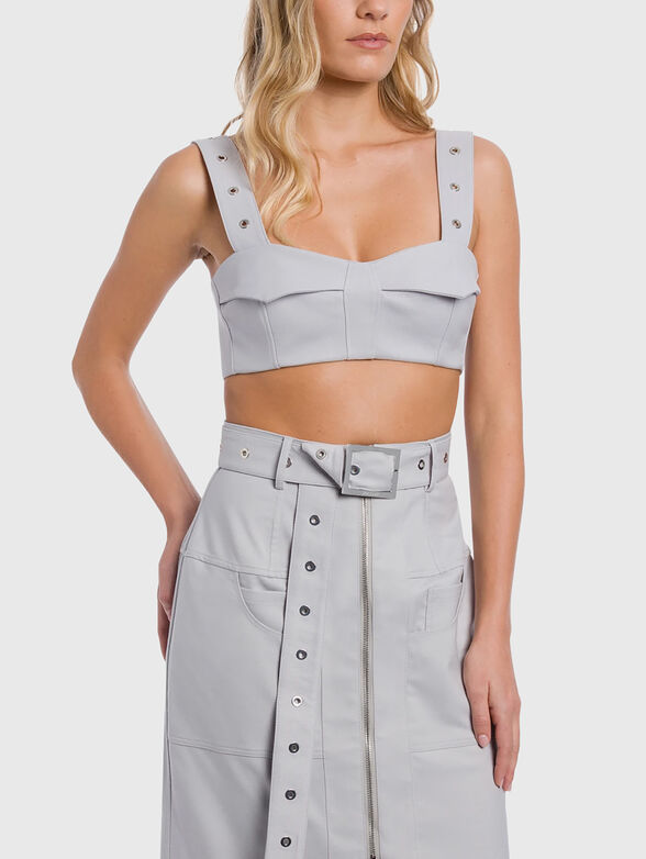 Wool-blend top with studs - 1