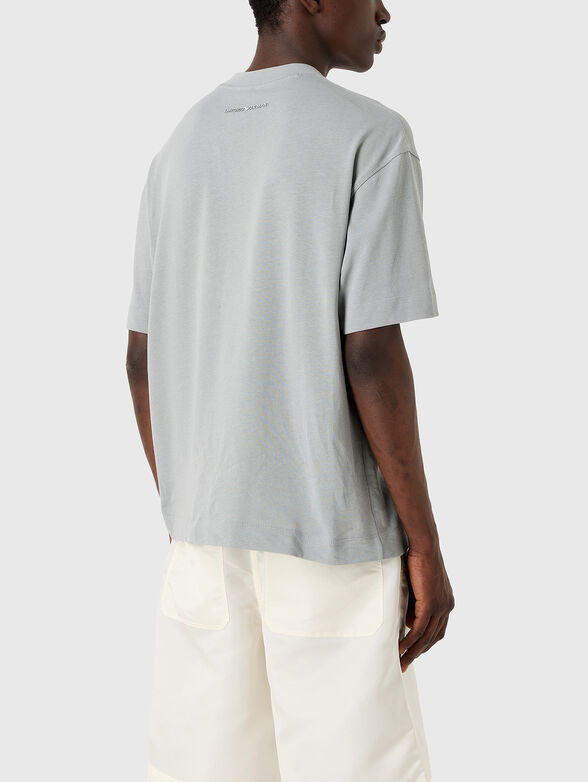 Grey T-shirt with logo detail on the back - 3