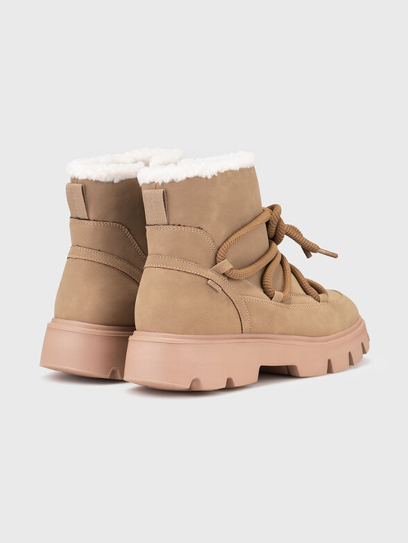 Suede boots with accent laces - 3