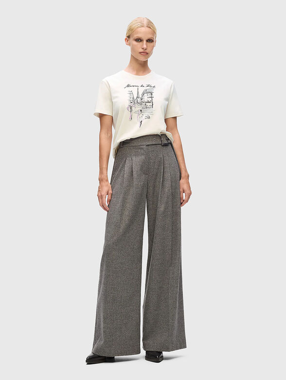 Black organic cotton T-shirt with print - 2