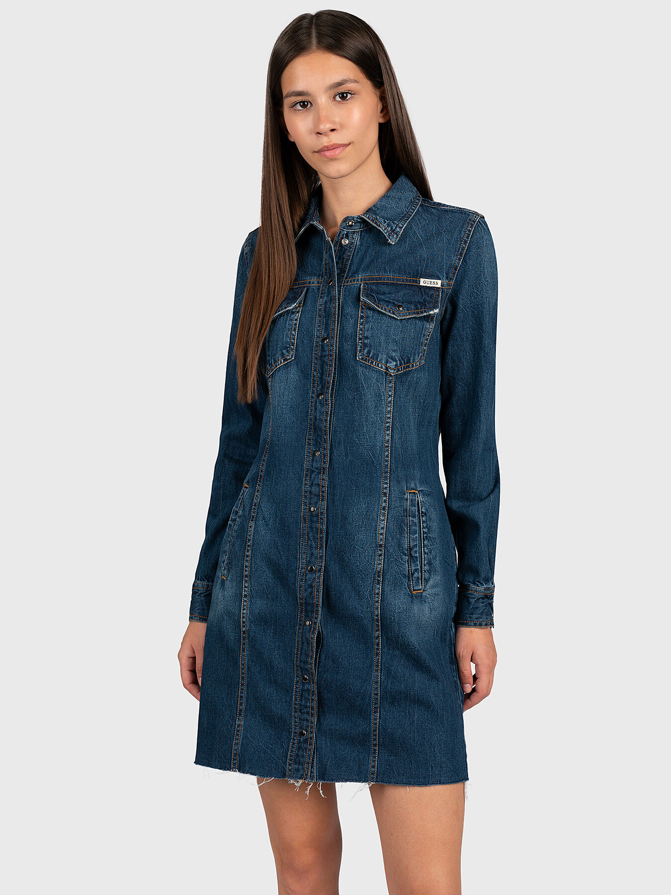 Guess denim shirt dress 2025