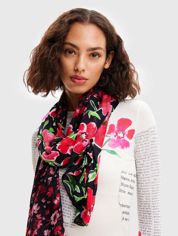 Scarf with floral prints - 2