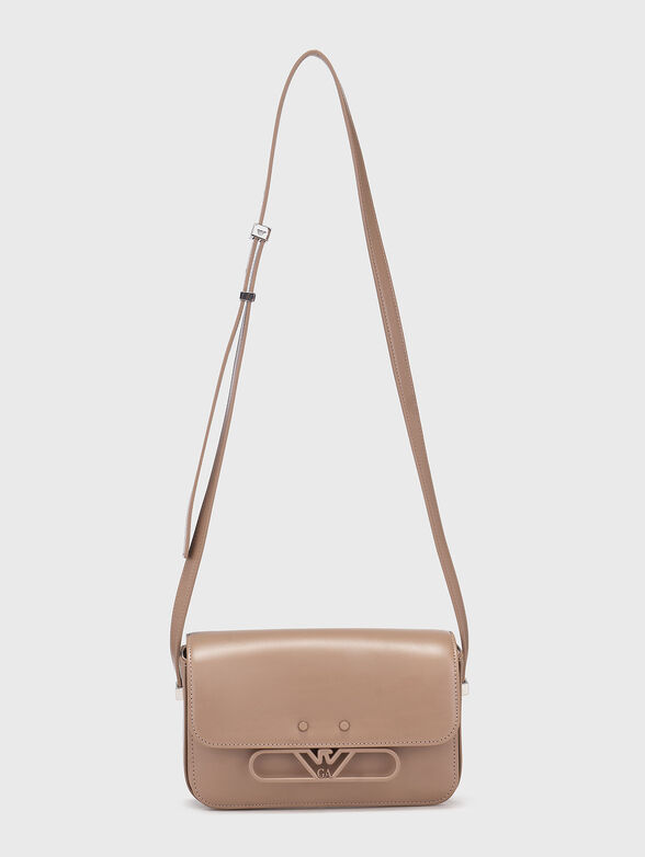 Beige crossbody bag with logo - 1