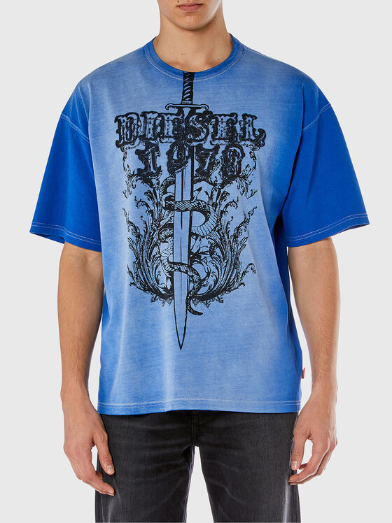 T-BOXT-Q1 cotton blue T-shirt - 1