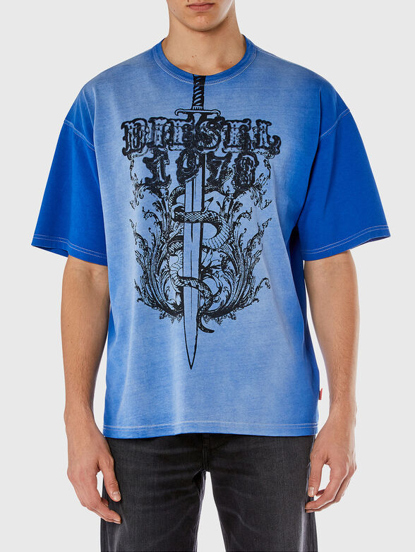 T-BOXT-Q1 cotton blue T-shirt - 1