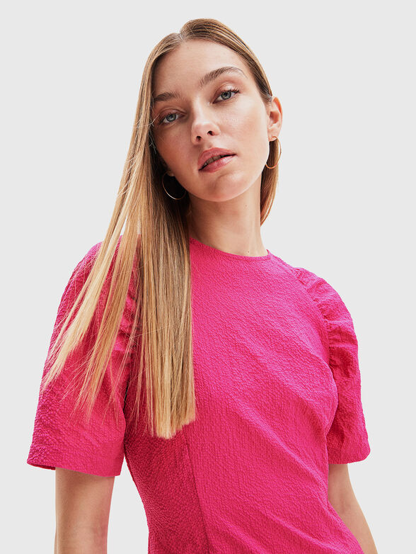 Short dress in fuxia color - 3