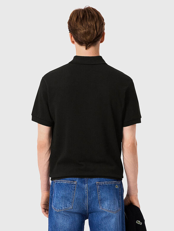 Black short sleeve polo shirt - 3