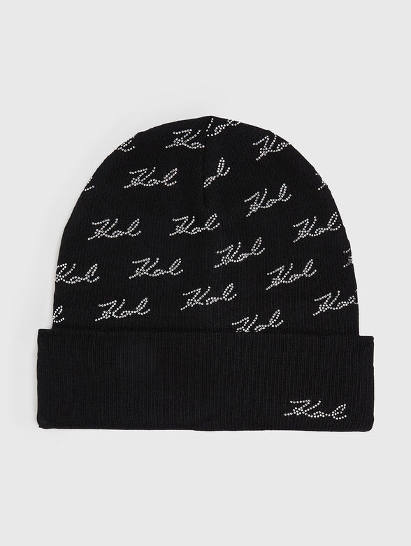 K/SIGNATURE rhinestones beanie - 1