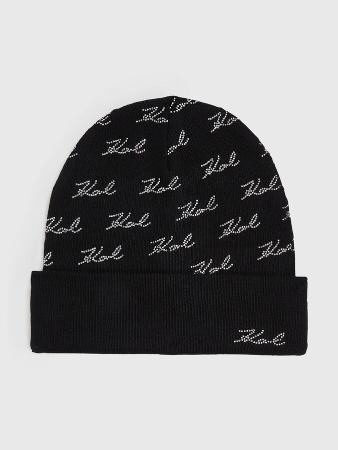 Karl Lagerfeld | EMBROIDERY BEANIE Logo beanie | Black | Men | KARL LAGERFELD | Page 1 main image 4
