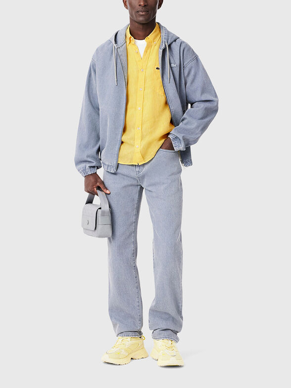 Navy blue linen shirt​ - 2