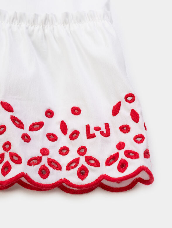 White dress with red embroidery - 2