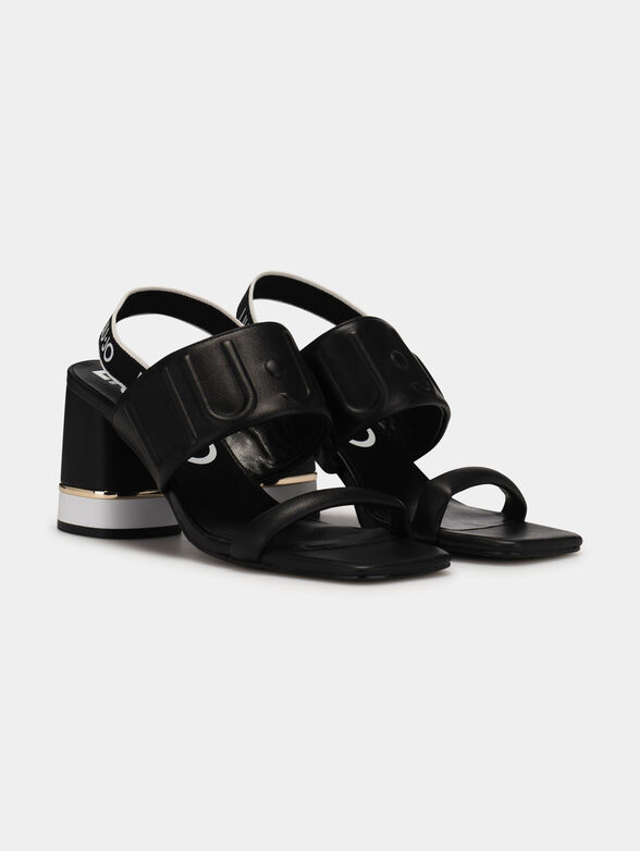 NICE 07 black heeled sandals with logo detail - 2