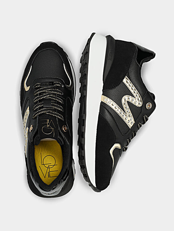 JUJU- SPARK black sneakers with gold details - 6