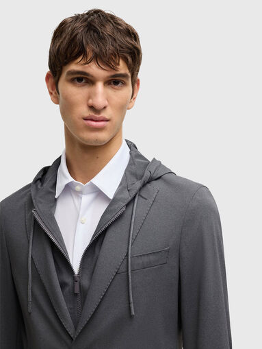 Blazer with removable hood - 5
