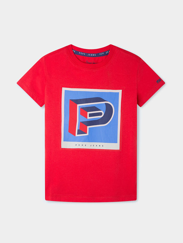 CAIKEN red cotton T-shirt - 1