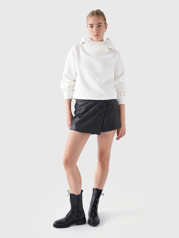 White sweatshirt in cotton blend - 2