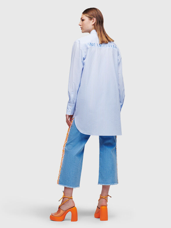 Striped tunic shirt with embroidery - 2