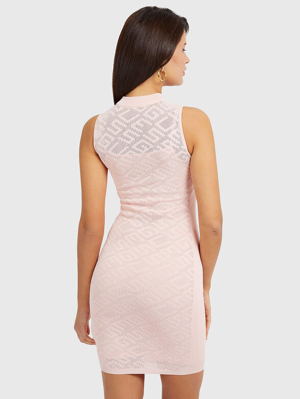 PAULA dress with logo motifs and accent buttons - 2