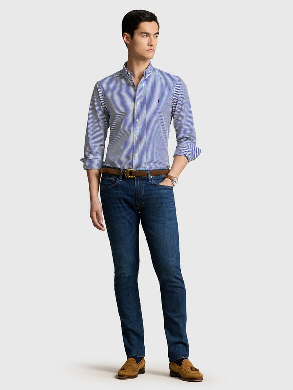 Striped shirt with logo embroidery - 2