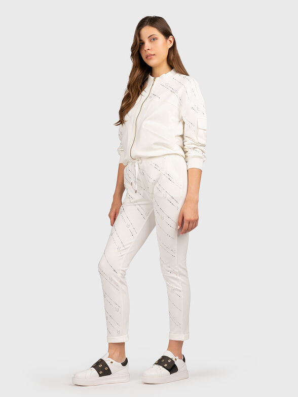 Black jogging trousers with gemstones - 4